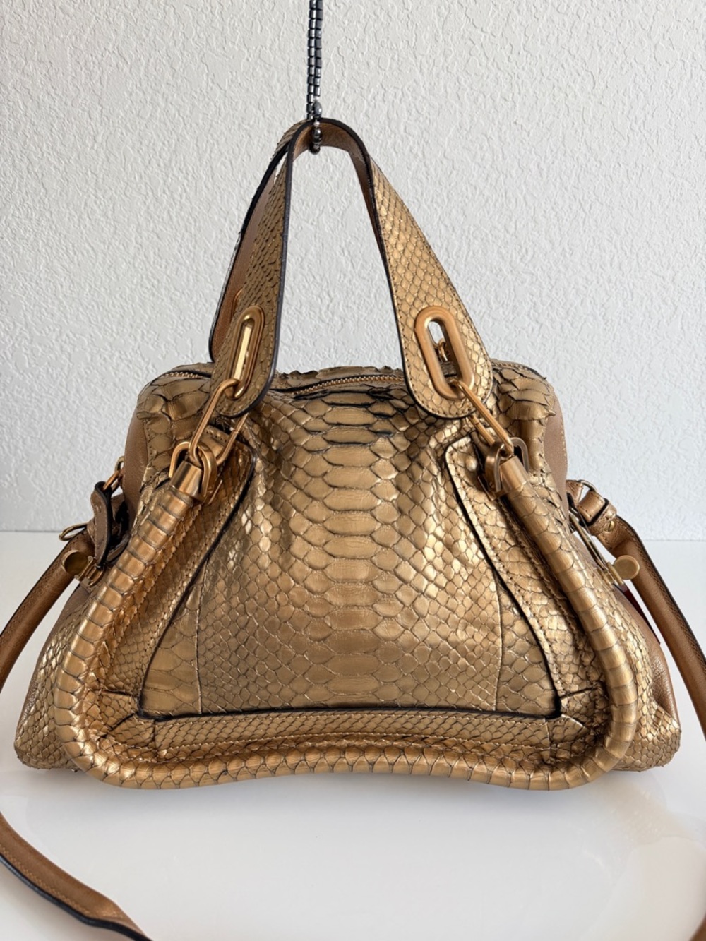 Chloe Gold Python paraty Handbag - Picture 3 of 15
